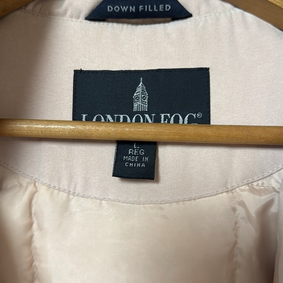 Women's London Fog pale pink coat Sz L - Picture 3 of 12